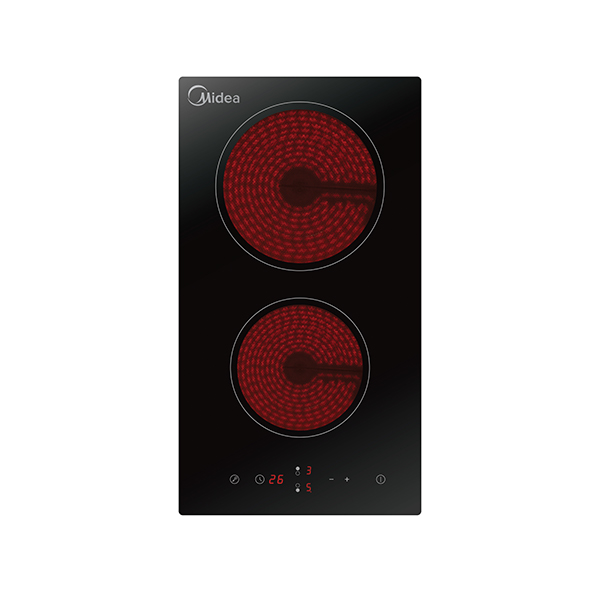 כיריים קרמיות דומינו Midea MC-HD301 30 ס"מ - Highlight, 2 מוקדים וצג LED