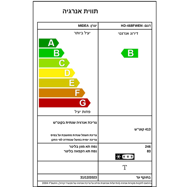 דירוג אנרגטי ישראלי B